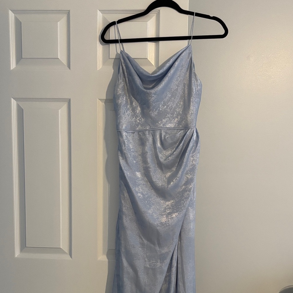 Adrianna Papell Shimmering Blue Dress